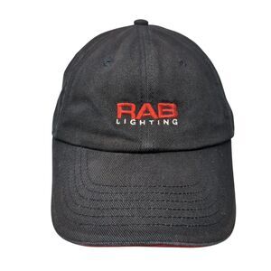 RAB Lighting Strapback Hat Black One Size Adjustable Embroidered 6 Panel